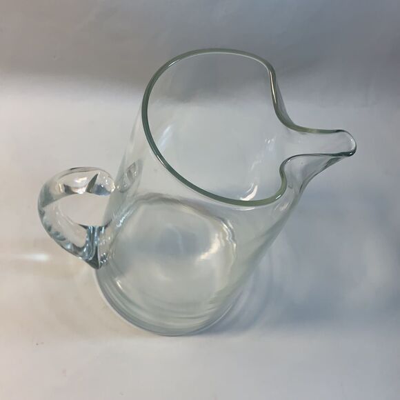 Clear Glass Needle Nose Spout Serving Juice Bar Cocktail Pitcher 1 Quart EUC - Picture 4 of 6